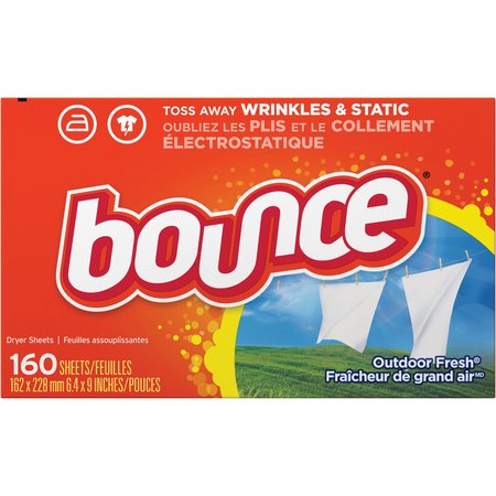 BOUNCE Bounce Dryer Sheets, Outdoor Fresh, PK 160 PGC80168